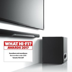 获奖信息：菲彩国际搭载DTS Virtual:X?技术的新款回音壁YAS-207 荣获What Hi-Fi?五星好评